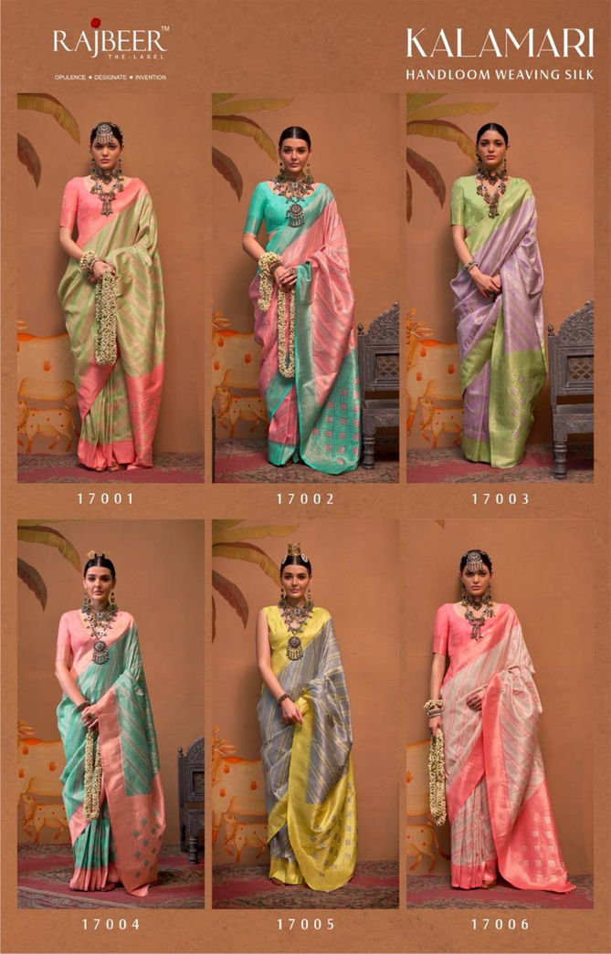 Kalamari By Rajbeer Wedding Handloom Weaving Silk Sarees Wholesale Shop In Surat